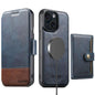 Suteni Q06S1 3-in-1 Splicing Detachable Wallet MagSafe Leather Phone Case, For iPhone 16 Pro, For iPhone 16 Plus, For iPhone 16, For iPhone 15 Pro Max, For iPhone 15 Pro, For iPhone 15 Plus, For iPhone 15, For iPhone 14 Plus
