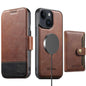 Suteni Q06S1 3-in-1 Splicing Detachable Wallet MagSafe Leather Phone Case, For iPhone 16 Pro, For iPhone 16 Plus, For iPhone 16, For iPhone 15 Pro Max, For iPhone 15 Pro, For iPhone 15 Plus, For iPhone 15, For iPhone 14 Plus