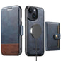 Suteni Q06S1 3-in-1 Splicing Detachable Wallet MagSafe Leather Phone Case, For iPhone 16 Pro, For iPhone 16 Plus, For iPhone 16, For iPhone 15 Pro Max, For iPhone 15 Pro, For iPhone 15 Plus, For iPhone 15, For iPhone 14 Plus
