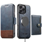 Suteni Q06S1 3-in-1 Splicing Detachable Wallet MagSafe Leather Phone Case, For iPhone 12 Pro