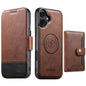 Suteni Q06S1 3-in-1 Splicing Detachable Wallet MagSafe Leather Phone Case, For iPhone 18, For iPhone 18 Pro, For iPhone 18 Pro Max, For iPhone 17 Pro Max, For iPhone 17 Pro, For iPhone 17, For iPhone Air, For iPhone 16 Pro Max