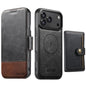 Suteni Q06S1 3-in-1 Splicing Detachable Wallet MagSafe Leather Phone Case, For iPhone 18, For iPhone 18 Pro, For iPhone 18 Pro Max, For iPhone 17 Pro Max, For iPhone 17 Pro, For iPhone 17, For iPhone Air, For iPhone 16 Pro Max
