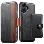 Suteni Q07S1 3-in-1 Detachable Wallet MagSafe Splicing Leather Phone Case, For iPhone 16 Pro, For iPhone 16 Plus, For iPhone 16, For iPhone 15 Pro Max, For iPhone 15 Pro, For iPhone 15 Plus, For iPhone 15, For iPhone 14 Plus