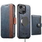 Suteni Q07S1 3-in-1 Detachable Wallet MagSafe Splicing Leather Phone Case, For iPhone 16 Pro, For iPhone 16 Plus, For iPhone 16, For iPhone 15 Pro Max, For iPhone 15 Pro, For iPhone 15 Plus, For iPhone 15, For iPhone 14 Plus