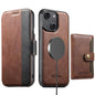 Suteni Q07S1 3-in-1 Detachable Wallet MagSafe Splicing Leather Phone Case, For iPhone 16 Pro, For iPhone 16 Plus, For iPhone 16, For iPhone 15 Pro Max, For iPhone 15 Pro, For iPhone 15 Plus, For iPhone 15, For iPhone 14 Plus
