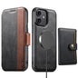 Suteni Q07S1 3-in-1 Detachable Wallet MagSafe Splicing Leather Phone Case, For iPhone 14, For iPhone 14 Pro, For iPhone 14 Pro Max, For iPhone 13 Pro Max, For iPhone 13 Pro, For iPhone 13, For iPhone 12, For iPhone 12 Pro Max