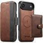 Suteni Q07S1 3-in-1 Detachable Wallet MagSafe Splicing Leather Phone Case, For iPhone 18, For iPhone 18 Pro, For iPhone 18 Pro Max, For iPhone 17 Pro Max, For iPhone 17 Pro, For iPhone 17, For iPhone Air, For iPhone 16 Pro Max