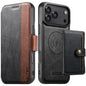 Suteni Q07S1 3-in-1 Detachable Wallet MagSafe Splicing Leather Phone Case, For iPhone 18, For iPhone 18 Pro, For iPhone 18 Pro Max, For iPhone 17 Pro Max, For iPhone 17 Pro, For iPhone 17, For iPhone Air, For iPhone 16 Pro Max