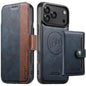 Suteni Q07S1 3-in-1 Detachable Wallet MagSafe Splicing Leather Phone Case, For iPhone 18, For iPhone 18 Pro, For iPhone 18 Pro Max, For iPhone 17 Pro Max, For iPhone 17 Pro, For iPhone 17, For iPhone Air, For iPhone 16 Pro Max