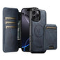 Suteni Q05S2 3-in-1 Detachable Vertical Flip Wallet MagSafe Leather Phone Case, For iPhone 16 Pro, For iPhone 16 Plus, For iPhone 16, For iPhone 15 Pro Max, For iPhone 15 Pro, For iPhone 15 Plus, For iPhone 15, For iPhone 14 Plus