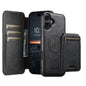 Suteni Q05S2 3-in-1 Detachable Vertical Flip Wallet MagSafe Leather Phone Case, For iPhone 16 Pro, For iPhone 16 Plus, For iPhone 16, For iPhone 15 Pro Max, For iPhone 15 Pro, For iPhone 15 Plus, For iPhone 15, For iPhone 14 Plus