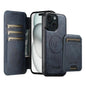 Suteni Q05S2 3-in-1 Detachable Vertical Flip Wallet MagSafe Leather Phone Case, For iPhone 16 Pro, For iPhone 16 Plus, For iPhone 16, For iPhone 15 Pro Max, For iPhone 15 Pro, For iPhone 15 Plus, For iPhone 15, For iPhone 14 Plus