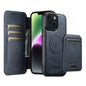 Suteni Q05S2 3-in-1 Detachable Vertical Flip Wallet MagSafe Leather Phone Case, For iPhone 16 Pro, For iPhone 16 Plus, For iPhone 16, For iPhone 15 Pro Max, For iPhone 15 Pro, For iPhone 15 Plus, For iPhone 15, For iPhone 14 Plus