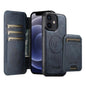 Suteni Q05S2 3-in-1 Detachable Vertical Flip Wallet MagSafe Leather Phone Case, For iPhone 14, For iPhone 14 Pro, For iPhone 14 Pro Max, For iPhone 13 Pro Max, For iPhone 13 Pro, For iPhone 13, For iPhone 12, For iPhone 12 Pro Max