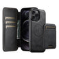 Suteni Q05S2 3-in-1 Detachable Vertical Flip Wallet MagSafe Leather Phone Case, For iPhone 12 Pro