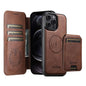 Suteni Q05S2 3-in-1 Detachable Vertical Flip Wallet MagSafe Leather Phone Case, For iPhone 12 Pro