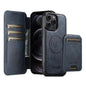 Suteni Q05S2 3-in-1 Detachable Vertical Flip Wallet MagSafe Leather Phone Case, For iPhone 12 Pro