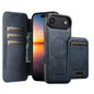 Suteni Q05S2 3-in-1 Detachable Vertical Flip Wallet MagSafe Leather Phone Case, For iPhone 18, For iPhone 18 Pro, For iPhone 18 Pro Max, For iPhone 17 Pro Max, For iPhone 17 Pro, For iPhone 17, For iPhone Air, For iPhone 16 Pro Max