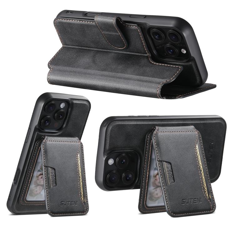 Suteni Q05S3 3-in-1 Detachable Vertical Flip Wallet MagSafe Leather Phone Case, For iPhone 16 Pro, For iPhone 16 Plus, For iPhone 16, For iPhone 15 Pro Max, For iPhone 15 Pro, For iPhone 15 Plus, For iPhone 15, For iPhone 14 Plus