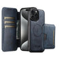 Suteni Q05S3 3-in-1 Detachable Vertical Flip Wallet MagSafe Leather Phone Case, For iPhone 16 Pro, For iPhone 16 Plus, For iPhone 16, For iPhone 15 Pro Max, For iPhone 15 Pro, For iPhone 15 Plus, For iPhone 15, For iPhone 14 Plus