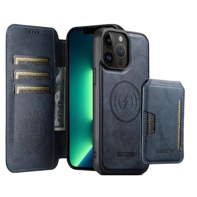 Suteni Q05S3 3-in-1 Detachable Vertical Flip Wallet MagSafe Leather Phone Case, For iPhone 14, For iPhone 14 Pro, For iPhone 14 Pro Max, For iPhone 13 Pro Max, For iPhone 13 Pro, For iPhone 13, For iPhone 12, For iPhone 12 Pro Max