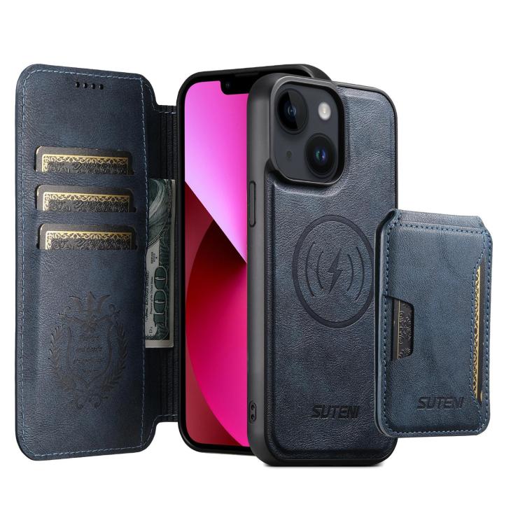 Suteni Q05S3 3-in-1 Detachable Vertical Flip Wallet MagSafe Leather Phone Case, For iPhone 14, For iPhone 14 Pro, For iPhone 14 Pro Max, For iPhone 13 Pro Max, For iPhone 13 Pro, For iPhone 13, For iPhone 12, For iPhone 12 Pro Max