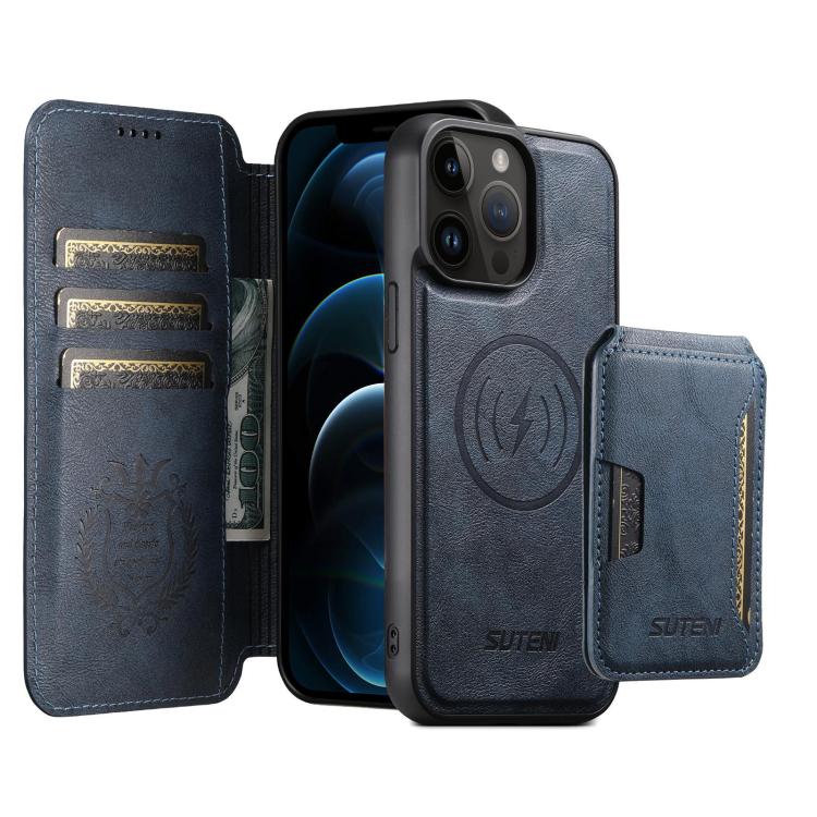 Suteni Q05S3 3-in-1 Detachable Vertical Flip Wallet MagSafe Leather Phone Case, For iPhone 14, For iPhone 14 Pro, For iPhone 14 Pro Max, For iPhone 13 Pro Max, For iPhone 13 Pro, For iPhone 13, For iPhone 12, For iPhone 12 Pro Max