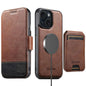 Suteni Q06S2 3-in-1 Detachable Vertical Flip Wallet MagSafe Splicing Leather Phone Case, For iPhone 16 Pro, For iPhone 16 Plus, For iPhone 16, For iPhone 15 Pro Max, For iPhone 15 Pro, For iPhone 15 Plus, For iPhone 15, For iPhone 14 Plus