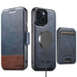 Suteni Q06S2 3-in-1 Detachable Vertical Flip Wallet MagSafe Splicing Leather Phone Case, For iPhone 14, For iPhone 14 Pro, For iPhone 14 Pro Max, For iPhone 13 Pro Max, For iPhone 13 Pro, For iPhone 13, For iPhone 12, For iPhone 12 Pro Max