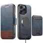 Suteni Q06S2 3-in-1 Detachable Vertical Flip Wallet MagSafe Splicing Leather Phone Case, For iPhone 12 Pro