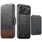 Suteni Q06S2 3-in-1 Detachable Vertical Flip Wallet MagSafe Splicing Leather Phone Case, For iPhone 18, For iPhone 18 Pro, For iPhone 18 Pro Max, For iPhone 17 Pro Max, For iPhone 17 Pro, For iPhone 17, For iPhone Air, For iPhone 16 Pro Max