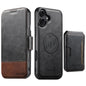 Suteni Q06S3 3-in-1 Splicing Detachable Vertical Flip Wallet MagSafe Leather Phone Case, For iPhone 16 Pro, For iPhone 16 Plus, For iPhone 16, For iPhone 15 Pro Max, For iPhone 15 Pro, For iPhone 15 Plus, For iPhone 15, For iPhone 14 Plus