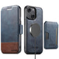 Suteni Q06S3 3-in-1 Splicing Detachable Vertical Flip Wallet MagSafe Leather Phone Case, For iPhone 16 Pro, For iPhone 16 Plus, For iPhone 16, For iPhone 15 Pro Max, For iPhone 15 Pro, For iPhone 15 Plus, For iPhone 15, For iPhone 14 Plus