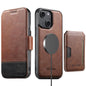 Suteni Q06S3 3-in-1 Splicing Detachable Vertical Flip Wallet MagSafe Leather Phone Case, For iPhone 16 Pro, For iPhone 16 Plus, For iPhone 16, For iPhone 15 Pro Max, For iPhone 15 Pro, For iPhone 15 Plus, For iPhone 15, For iPhone 14 Plus