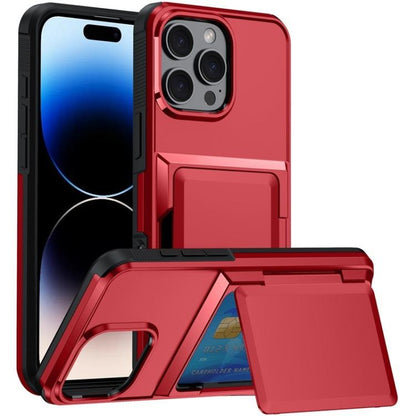 Kalebol Flip Card Wallet Holder Shockproof Phone Case, For iPhone 16 Pro Max, For iPhone 16 Pro, For iPhone 16 Plus, For iPhone 16