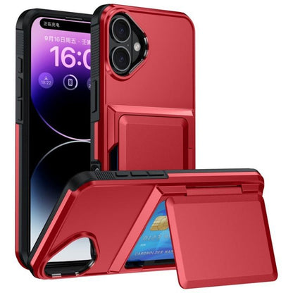 Kalebol Flip Card Wallet Holder Shockproof Phone Case, For iPhone 16 Pro Max, For iPhone 16 Pro, For iPhone 16 Plus, For iPhone 16
