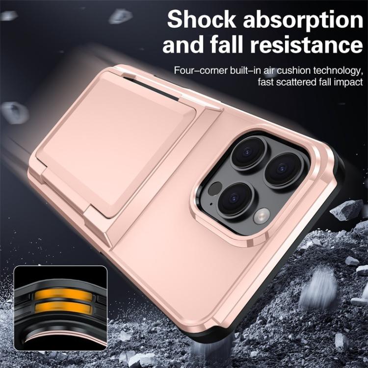 Kalebol Flip Card Wallet Holder Shockproof Phone Case, For iPhone 15 Pro Max, For iPhone 15 Pro, For iPhone 14 Pro, For iPhone 14 Pro Max