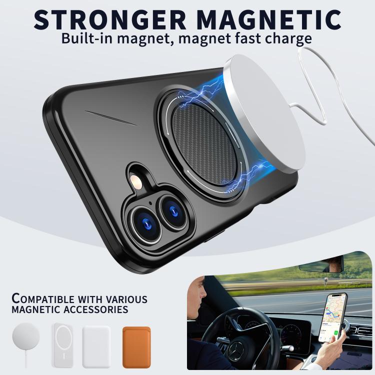 Kalebol Magnetic MagSafe Rotation Holder PC Phone Case, For iPhone 16, For iPhone 15 Pro Max, For iPhone 15 Pro