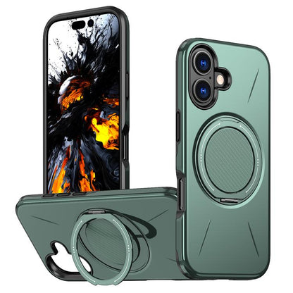 Kalebol Magnetic MagSafe Rotation Holder PC Phone Case, For iPhone 16 Plus, For iPhone 16, For iPhone 15 Pro Max