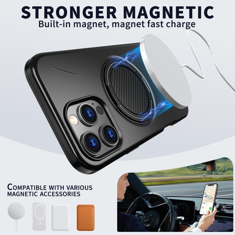 Kalebol Magnetic MagSafe Rotation Holder PC Phone Case, For iPhone 14 Pro, For iPhone 14 Pro Max, For iPhone 13 Pro Max