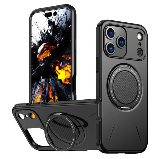 Kalebol Magnetic MagSafe Rotation Holder PC Phone Case, For iPhone 17 Pro, For iPhone 17, For iPhone Air
