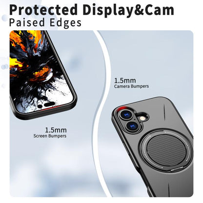 Kalebol Magnetic MagSafe Rotation Holder PC Phone Case, For iPhone 16 Plus, For iPhone 16, For iPhone 15 Pro Max