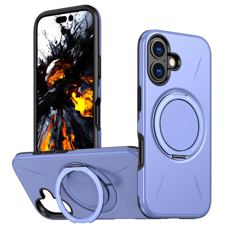 Kalebol Magnetic MagSafe Rotation Holder PC Phone Case, For iPhone 16 Plus, For iPhone 16, For iPhone 15 Pro Max
