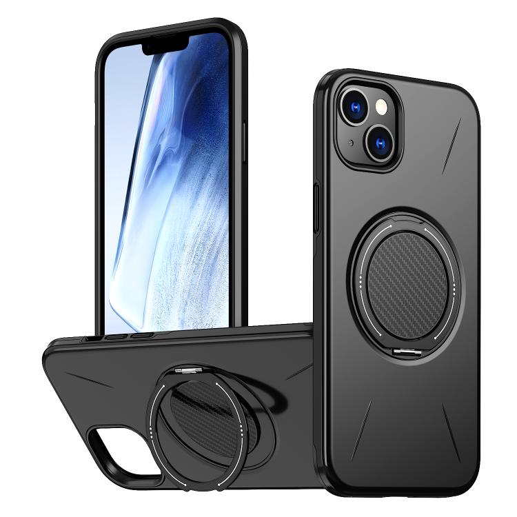 Kalebol Magnetic MagSafe Rotation Holder PC Phone Case, For iPhone 15, For iPhone 14, For iPhone 14 Pro