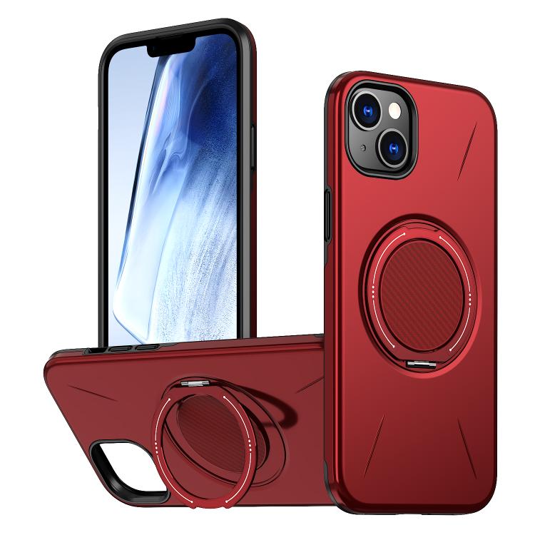 Kalebol Magnetic MagSafe Rotation Holder PC Phone Case, For iPhone 15, For iPhone 14, For iPhone 14 Pro