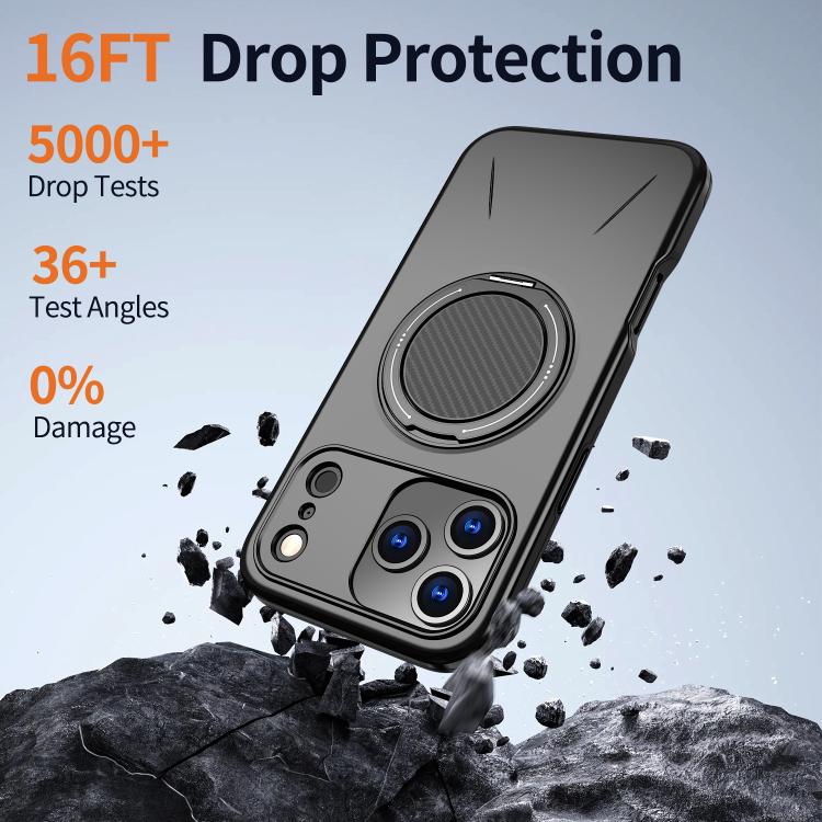 Kalebol Magnetic MagSafe Rotation Holder PC Phone Case, For iPhone 18 Pro, For iPhone 18 Pro Max, For iPhone 17e / 16e