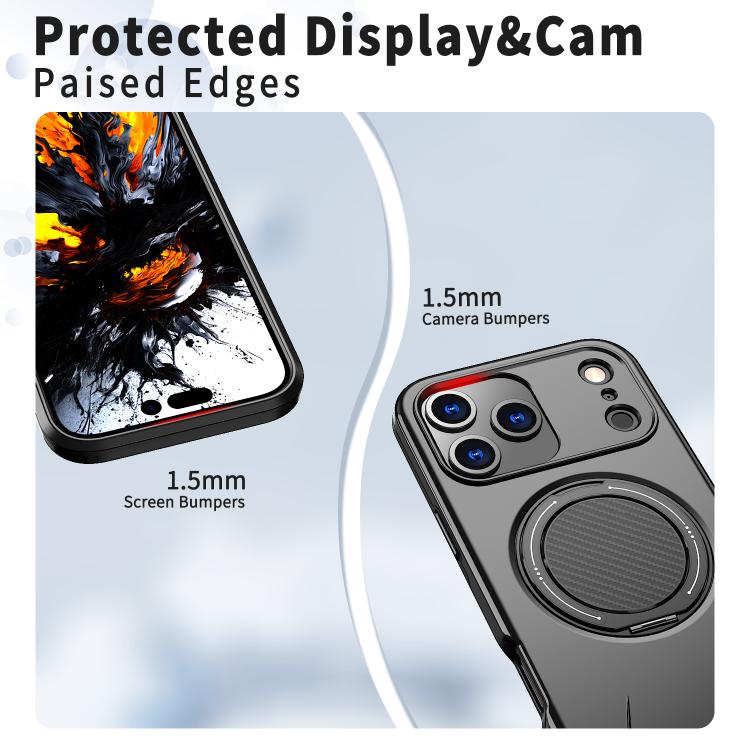 Kalebol Magnetic MagSafe Rotation Holder PC Phone Case, For iPhone 18 Pro, For iPhone 18 Pro Max, For iPhone 17e / 16e