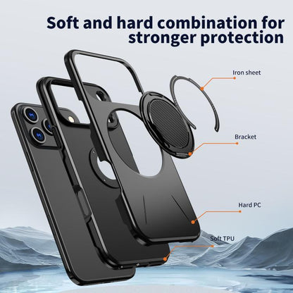 Kalebol Magnetic MagSafe Rotation Holder PC Phone Case, For iPhone 18 Pro, For iPhone 18 Pro Max, For iPhone 17e / 16e