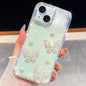 Diamond Glitter Pearl Butterfly Four-Corner Shockproof Phone Case, For iPhone 15 Pro Max, For iPhone 15 Pro, For iPhone 15, For iPhone 14