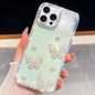 Diamond Glitter Pearl Butterfly Four-Corner Shockproof Phone Case, For iPhone 16 Pro Max, For iPhone 16 Pro, For iPhone 16 Plus, For iPhone 16